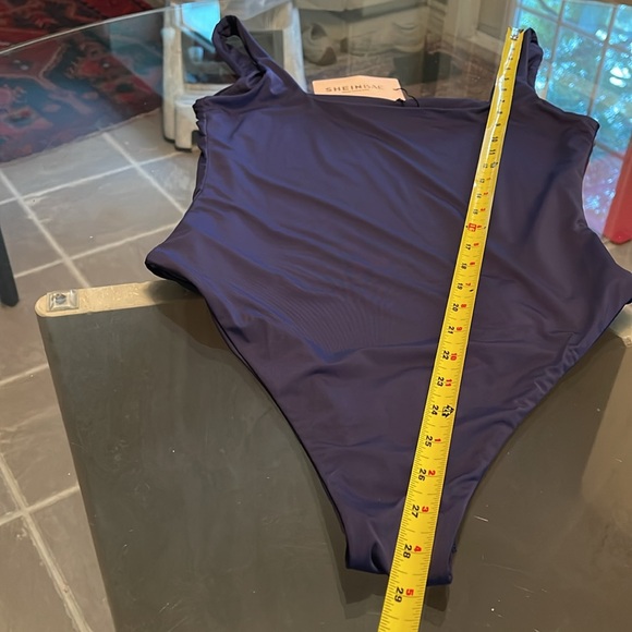 SHEIN, M,size 6,body suit,3 snaps,navy, lovely square neckline,fully lined NWT - Picture 8 of 12